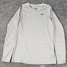 Nike Pro Combat Dri-FIT Long Sleeve Fitted Top Style Heather Gray Men's S