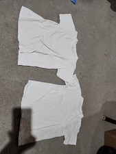 3 Hanes Kids White Undershirts