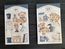 Teddy Bear Wall Canvas Art Set For Both-Nursery/ Vintage Toy Theme