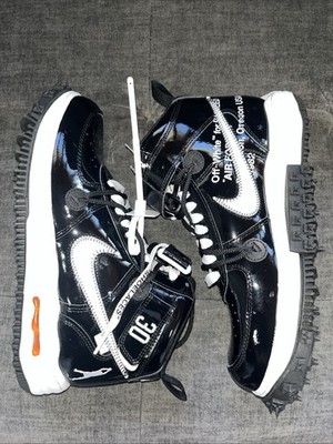 Off-White x Nike Air Force 1 SP Leather Mid Sheed Men’s Size 10 Black White Nike Air Force 1 Mid SP Off-White Sheed Black DR0500-001  main image 2
