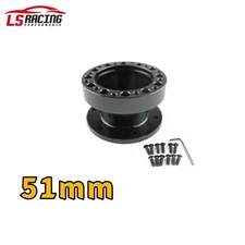 2"/51mm Height Steering Wheel Spacer Adapter Hub Boss Kit Aluminum 6 Hole