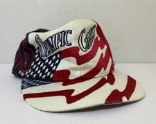 Vintage 1996 ATLANTA Olympics Games - Team USA Flag - Logo 7 Hat Cap