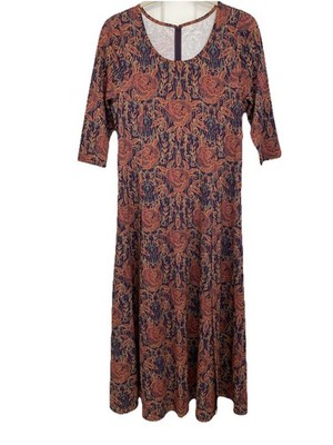 Soft Surroundings 2FL19 Alcott Rose Floral Print Maxi Dress Women's XL