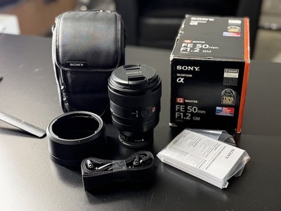 Sony FE 50mm f/1.2 GM Lens SEL50F12GM Mint Full Kit with Zeiss T* UV Filter