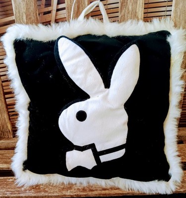 Playboy Plush Bunny Plillow 16"×16" ; 4"thick & bunny head : another 1.