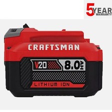 8.0Ah For Craftsman V20 20 Volt MAX Lithium Battery CMCB204 CMCB202 CMCB201 New