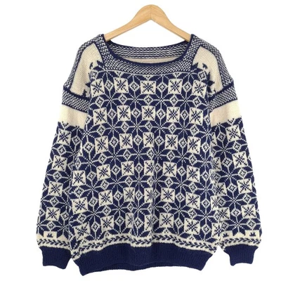 Nordic Pullover Skandinavisch Fair Isle Vintage Warm Na3 Größe L - Bild 1 von 4