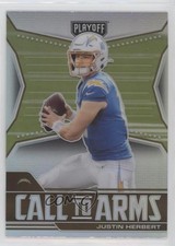 2021 Panini Playoff Call to Arms Silver Prizm Justin Herbert #CA-JHE 02v3