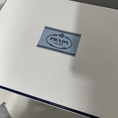 Prada Authentic White Empty  2 Box 12x9x5Inches Wine Glass  Both For Sale