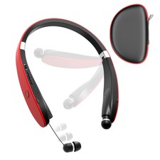 Bluetooth Neckband Headphones, Foldable Wireless Lightweight Neck Headset wit...