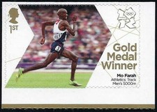 2012 GB SG# 3368 Gold Medal London Olympic Games Athletics Mo Farah Mens 5000m