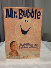 Rare 1960s Mr. Bubble Bubble Bath Sealed 12 oz Box Original Advertising