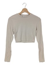 ZARA Camicia cropped Donna Camicia Taglia IT 42 bianco sporco stile casual