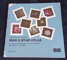 The Edmund Scientific MAG 6 Star Atlas Book No 9611 SC 1982 Astronomy