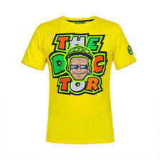 Valentino Rossi VR46 The Doctor Men's T-Shirt MotoGP Yellow Top - New
