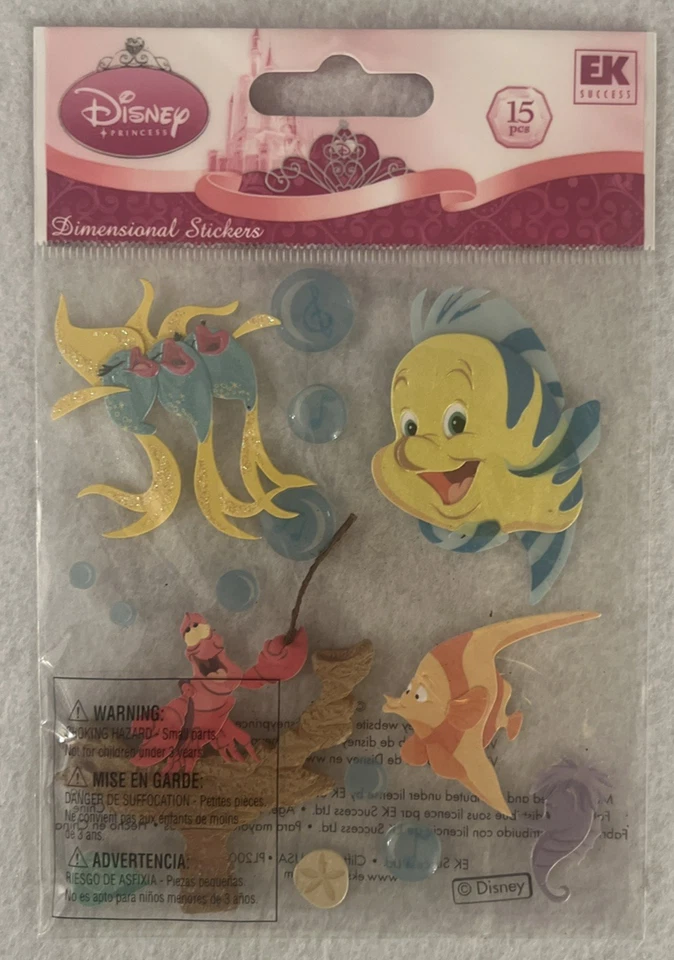 PEGATINAS DE ÁLBUMES DE RECORTES PRINCESA DISNEY ARIEL & FRIENDS ¡RARAS! Difícil de encontrar! Foto 2 de 4