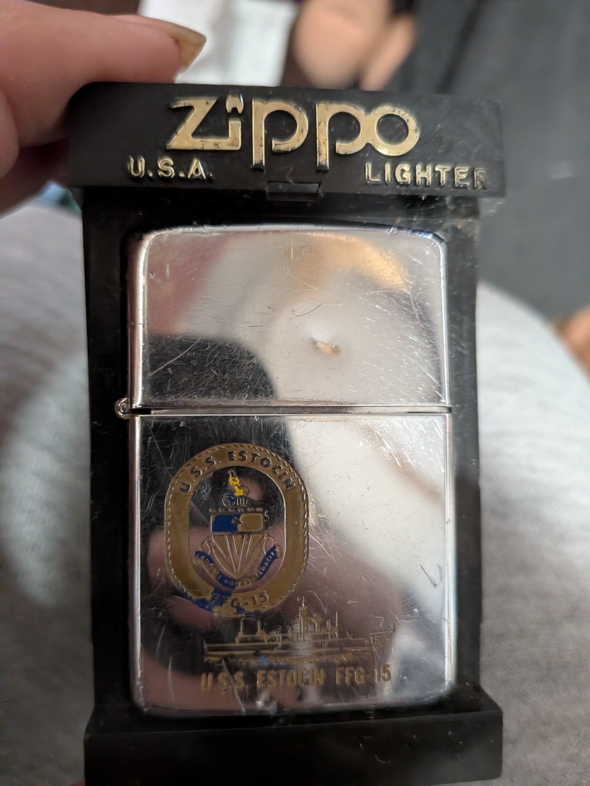 Used Vintage U. S Navy Military Zippo Lighter