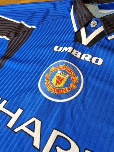 1996 1997 Manchester United Third Football Shirt Men’s Large Umbro Vintage 90s - Bild 6 von 15