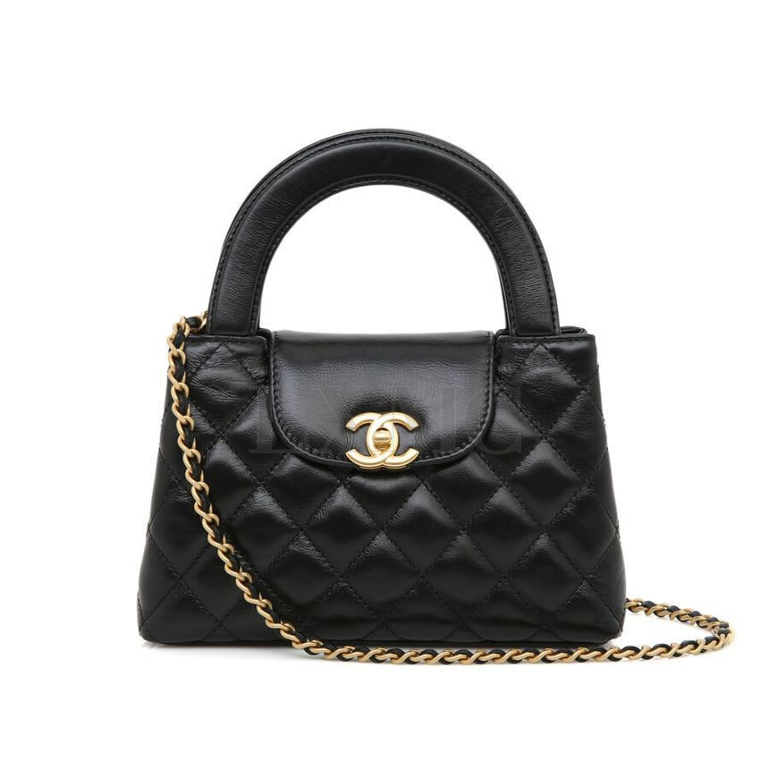 CHANEL Small Top Handle Mini Cross Calf Black Mini Bag CHANEL Small Top Handle Mini Cross Calf Black Mini Bag