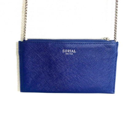 Sorial SORIAL Women's Handbag Purse Blue Saffiano Leather Crossbody Silver ...