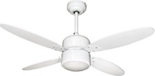 Zephir Ventilatore Soffitto Luce Telecomando 4 Pale Lampadario ø 107 cm ZFR4107B