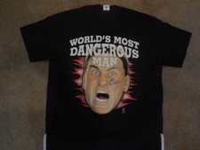 wwf ken shamrock worlds most dangerous man signed black tee new size lg
