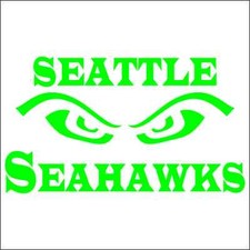Seattle Seahawks EYES Vinyl Decal / Sticker 2(TWO) Pack