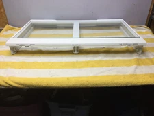 GE Refrigerator Crisper Drawer Cover Frame with Glass WR32X10864 free shipping