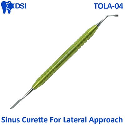 DSI Dental Implant TOLA Surgical Membrane Sinus Lift Curette 4 Lateral Approach