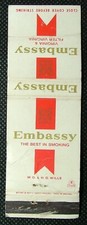 Matchbook Bryant & May Cigarette WD & HO Wills Embassy Virginia & Filter BK468