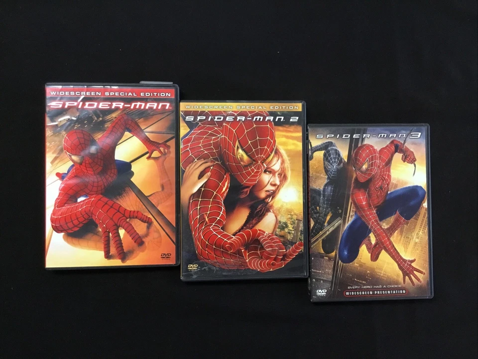 Spider Man 7 DVD Lot: Maguire Trilogy + Amazing 1 & 2 + Homecoming + Venom Foto 2 de 4