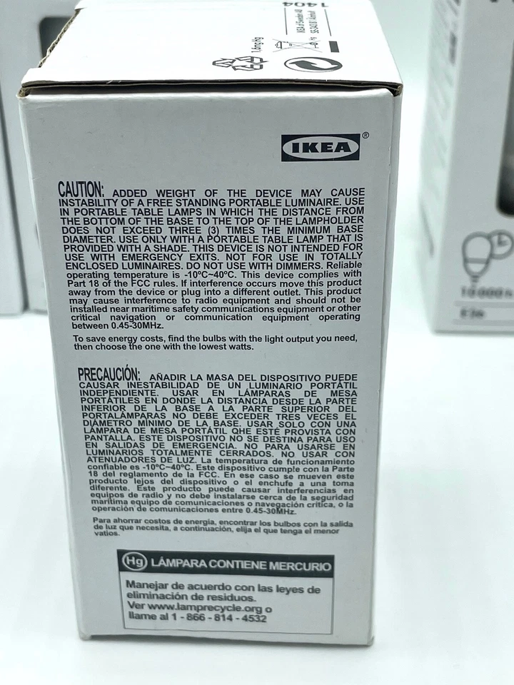 4x 11W IKEA Low Energy CFL Light Bulbs E26 Base Lamp warm 2700K 550 Lumens OOP - Image 4 of 4