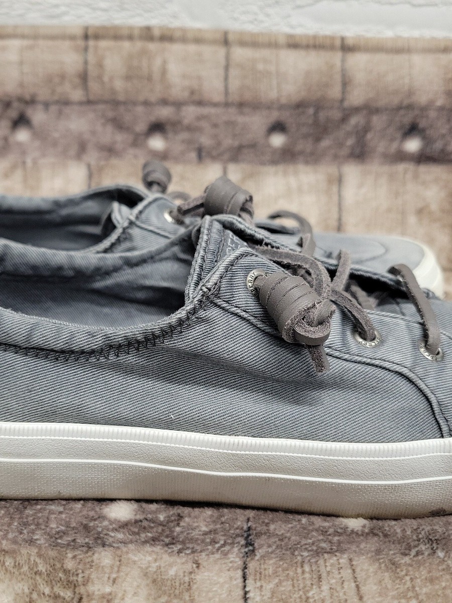 Sperry Women’s Crest Triple Sneaker – Grey Canvas, Memory Foam, Platform Sneaker - View #4