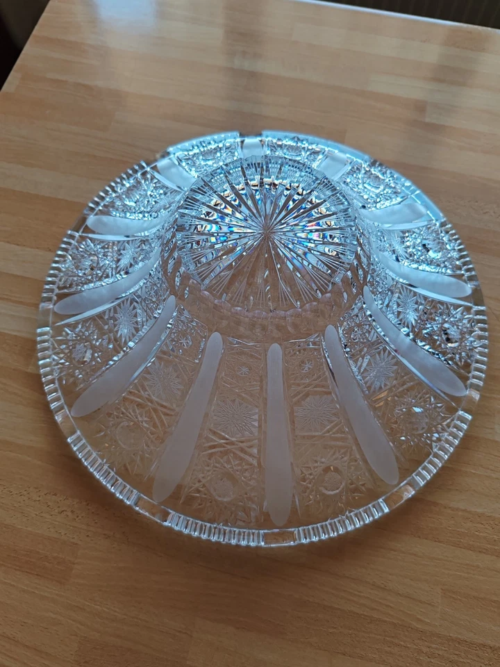 Porta Frutta IN CRISTALLO VETRO, CIOTOLA, VASO, - VINTAGE - Immagine 3 di 4