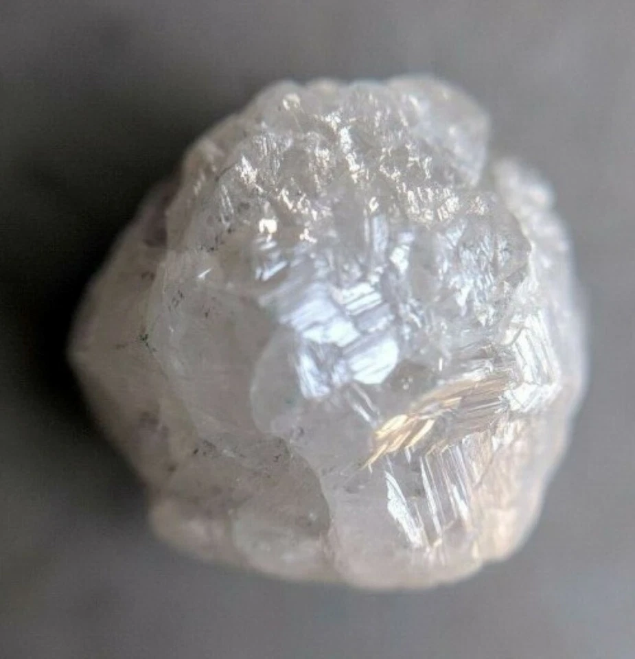 2ct WHITE GRAY DIAMOND ROUGH FACET GEM CANADA NATURAL CONFLICT FREE UNCUT RAW I2 - Image 2 of 4