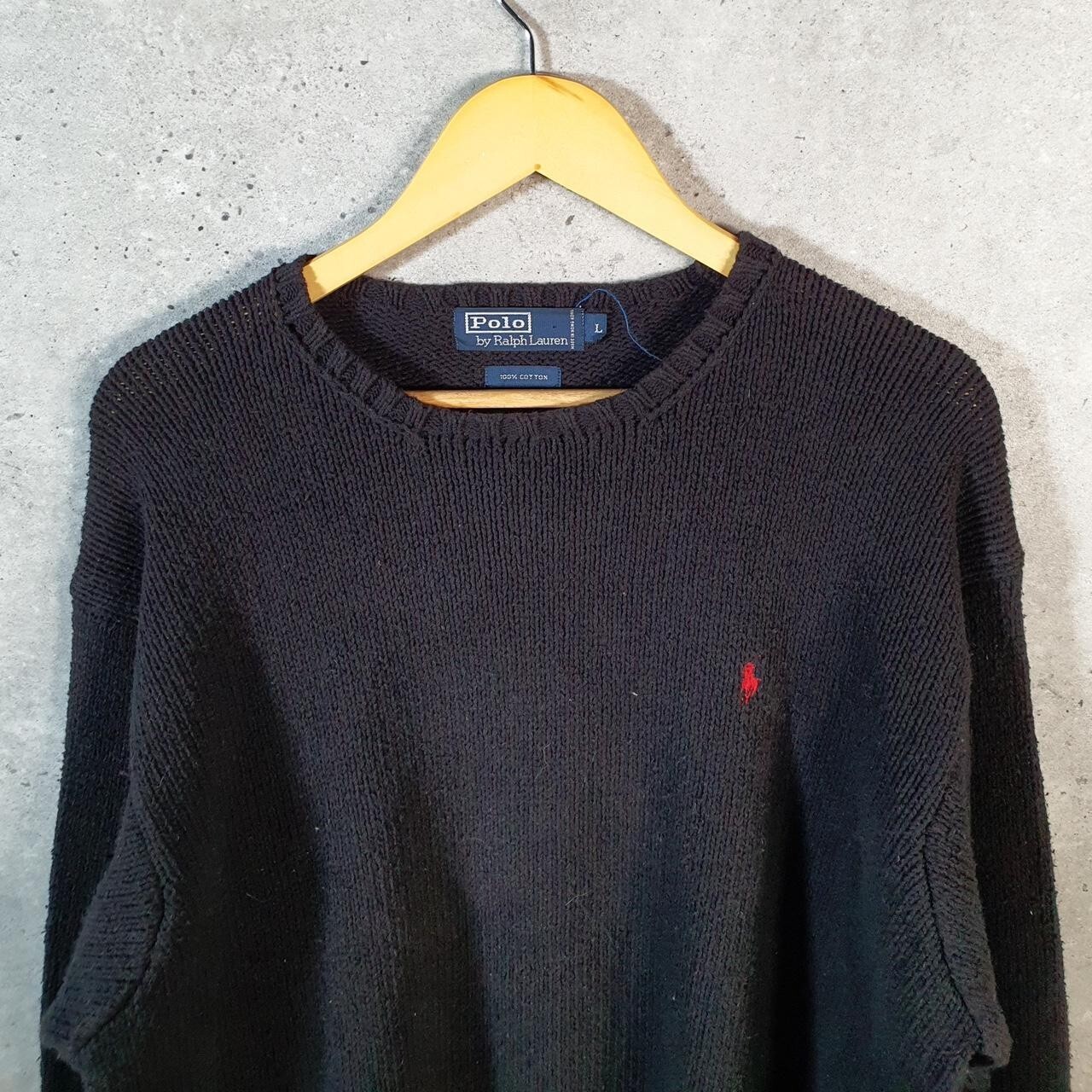 Polo Ralph Lauren Vintage Felpa Pesante Uomo Grande Nero Pullover Pony