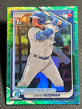 2024 Bowman Chrome 1st GREEN LUNAR REFRACTOR David Guzman, item 1