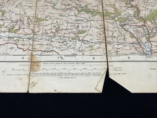 Vintage Devon Ordinance Survey Maps Trio Barnstaple, Bideford, Exmoor c.1920/30s - Bild 9 von 23