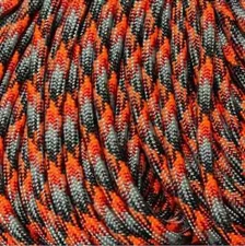550 Paracord Lava 100 FT. USA made & seller-same day shipping