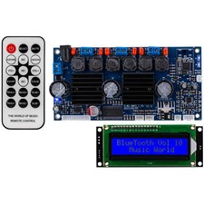 2.1 Amplifier 50W x 50W x 100W with Built-In 3.0 Bluetooth LCD Backlit Screen an