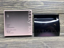 Mary Kay Cosmetics Black Purple Refillable Make-up Compact With Box