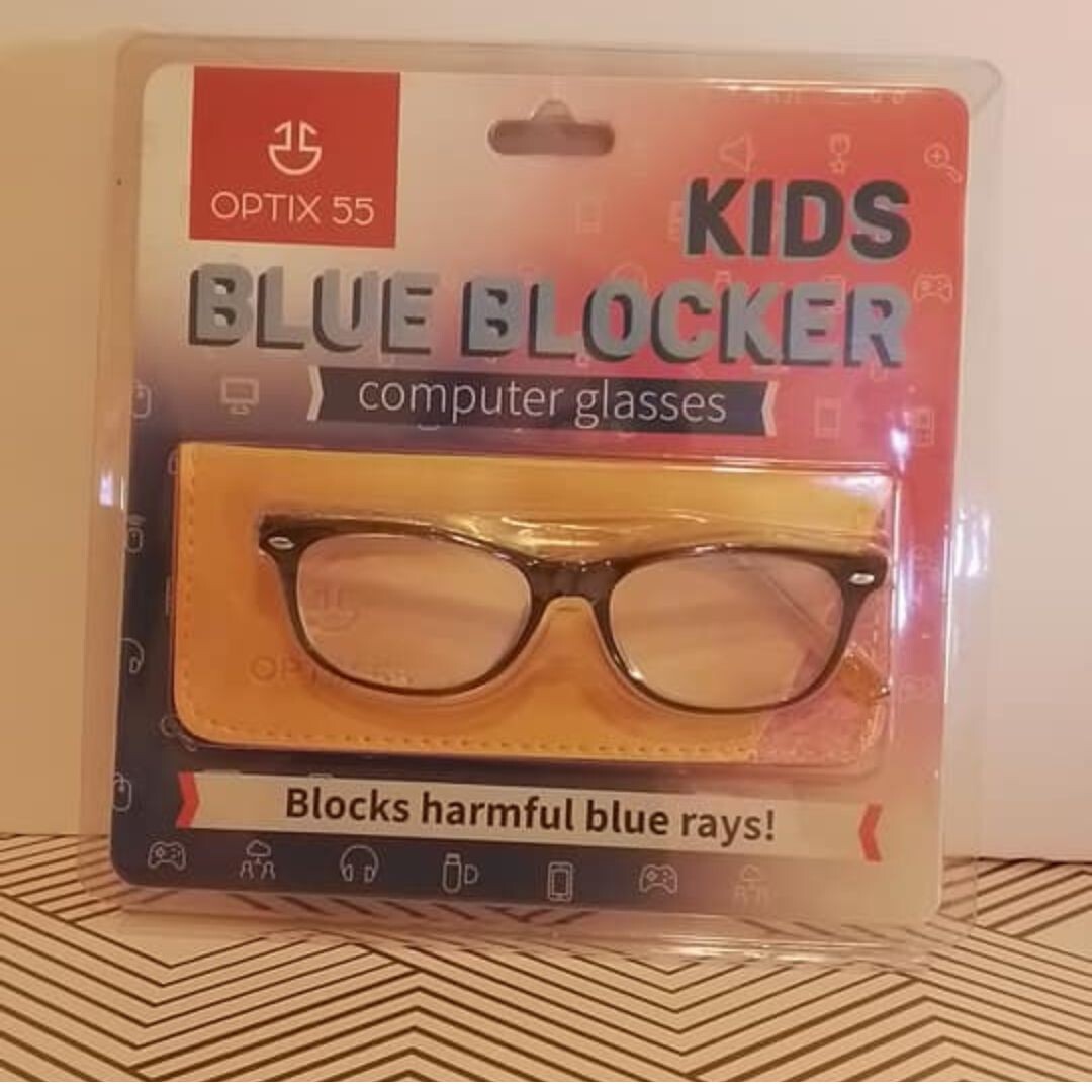 OPTIX 55 Kids Blue Light Blocking Glasses with Protective Case