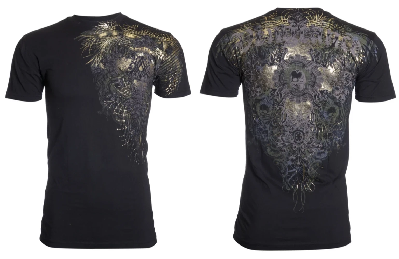 Archaic Affliction Men's T-Shirt Short Sleeve DISCORDIAE Biker Black M-4XL
Opens in a new window or