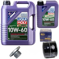 MotoröL Set 10W-60 Liqui Moly 6 Liter + ÖLfilter + Schraube FüR Opel Astra G 2.0