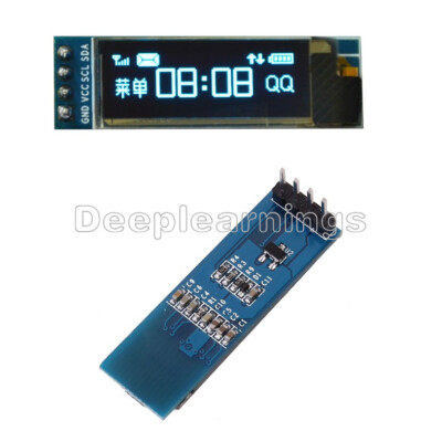 0.91'' 128x32 IIC I2C Blue OLED LCD Display Module DC3.3V 5V For PIC Arduino