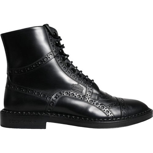 Dolce & Gabbana Black Horse Leather Perugino Men display picture 2