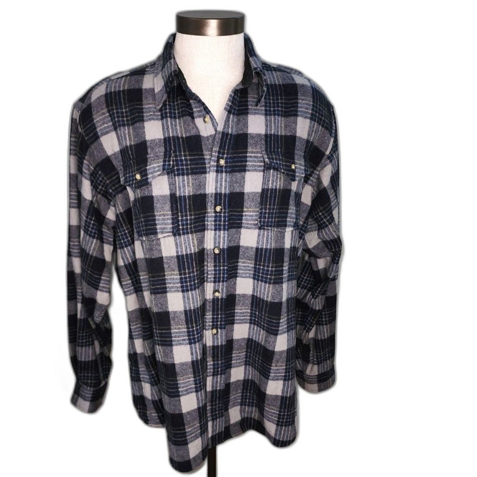 Pendleton Plaid Wool Flannel Button Up Shirt Size… - image 1