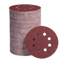 150x 5inch Sanding Discs 40 Grit Hook Loop 8-Hole Sandpaper Orbital Sander Paper