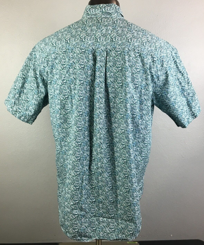 Mens Cinch Western Button Front Shirt Size L Floral Button Front Green Cotton - Picture 2 of 8