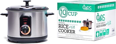 Pars Automatic 10 cup Persian Rice Cooker - Tahdig Rice Maker Perfect Rice Crust